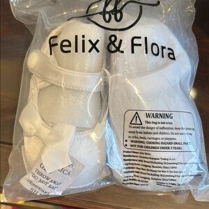 Felix & Flora Satin Baby Mary Janes with Bow
